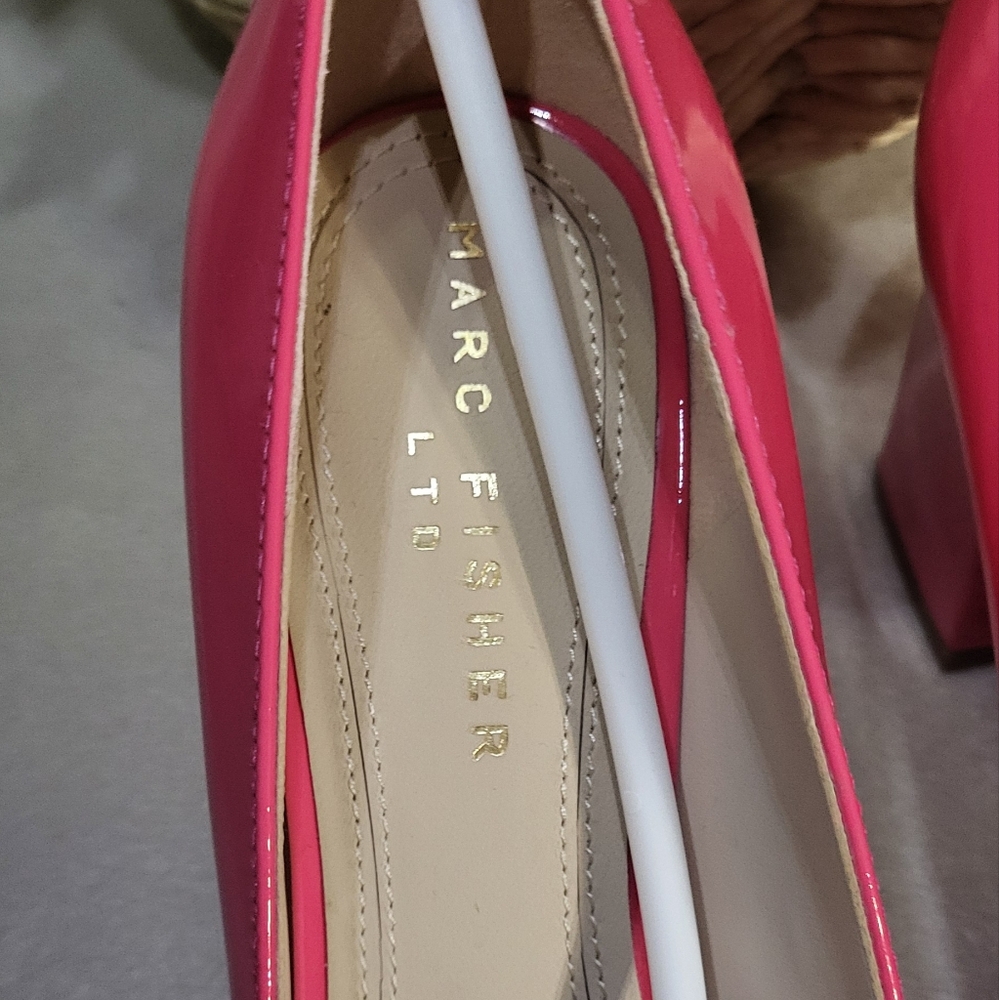 Marc Fisher Women's NWOT Fuschia Pink Pointy Toe Zala 3in Heel Pumps Size 8M - Picture 6 of 13
